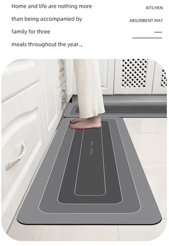 1PCS Kitchen Floor Mat Waterproof, Anti-skid, Anti-dirty Foot Mat Household Door Mat, Door Mat Carpet, Diatomite Door Mat