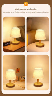 LED Table Lamp Interior Lighting Fixture For Living Bedroom Bedside Night Desktop Decoration Retro Japanese Style Desk Lights
