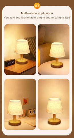 LED Table Lamp Interior Lighting Fixture For Living Bedroom Bedside Night Desktop Decoration Retro Japanese Style Desk Lights