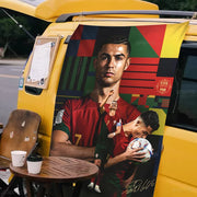 C-Cristiano R-Ronaldo CR7 Cartoon Flag Art Science Fiction Room Home Decor Wall Hanging Home Decor Banner