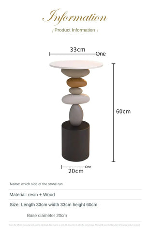 Home Decor Creative Art Statue Side Table Floor Decor Simple Style Living Room Large Floor Ornament Small Coffee Table Tea Table