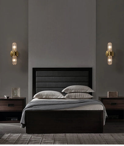 LED Light Modern Wall Light Bedroom Bedside Living Room Wall Lamp Glass Rod Nordic Aisle Corridor Interior Lighting Fixture