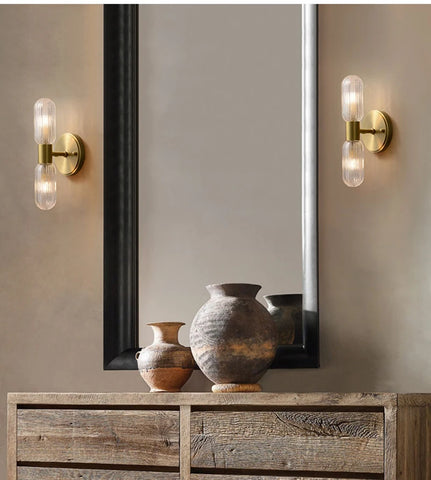 LED Light Modern Wall Light Bedroom Bedside Living Room Wall Lamp Glass Rod Nordic Aisle Corridor Interior Lighting Fixture