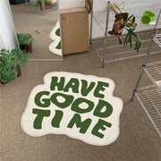 VIKAMA Funny Art Imitation Cashmere Carpet Special-Shaped Living Room Bedroom Decoration Bed Blanket Entry Door Non-Slip Mat
