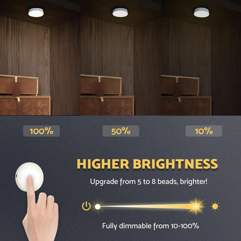 Xiaomi LED Touch Night Light 500mAh Battery USB Rechargeable Wireless Led Lamp Magnetic For Bedroom Bedside Table Lighting