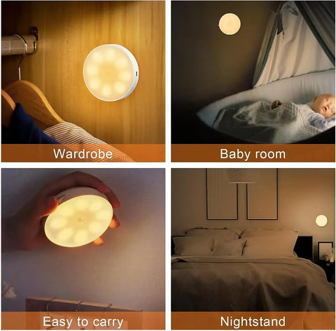 Xiaomi LED Touch Night Light 500mAh Battery USB Rechargeable Wireless Led Lamp Magnetic For Bedroom Bedside Table Lighting