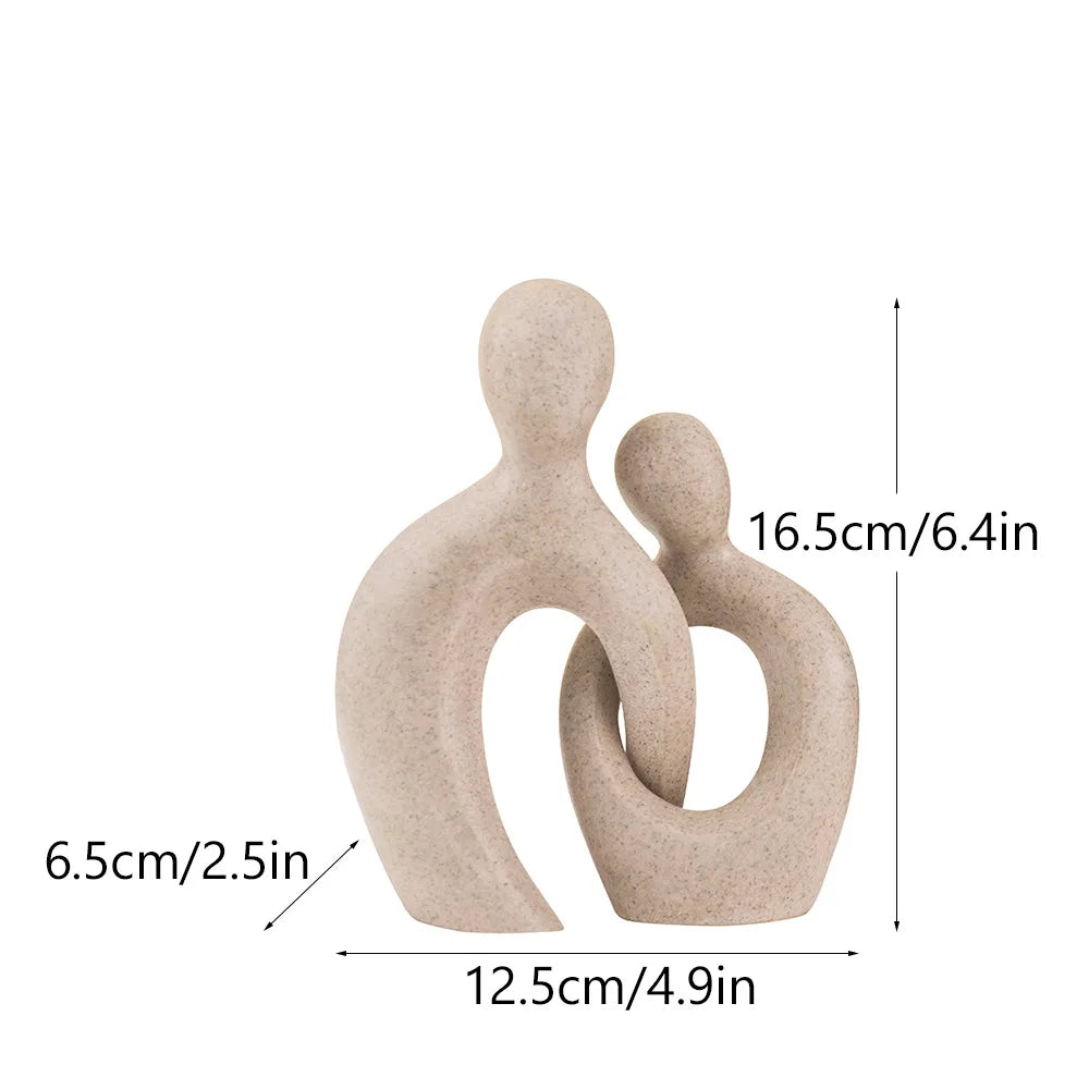 Modern Couple Desktop Decor Abstract Handmade Bedroom Embracing Sculpture Characters Nordic Home Furnishings