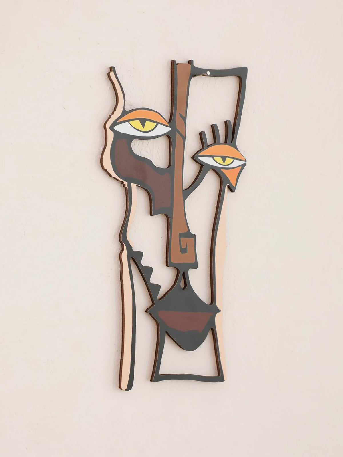 Abstract Face Wall Hanging Wooden Wall Decor Home and Office Decorative Hanging for Living Room Bedroom and Hallway Crafts Gift