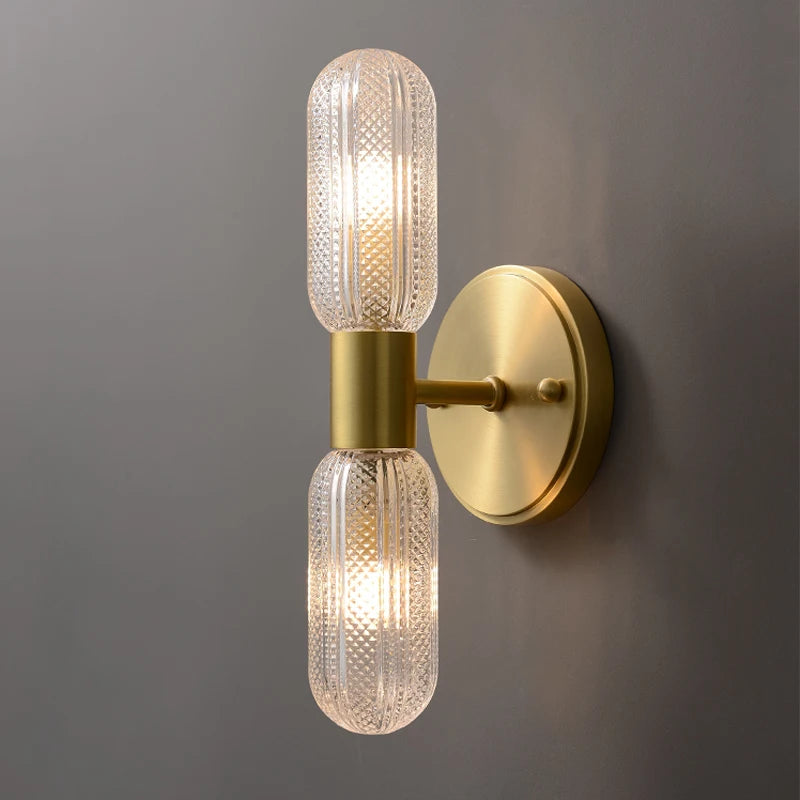 LED Light Modern Wall Light Bedroom Bedside Living Room Wall Lamp Glass Rod Nordic Aisle Corridor Interior Lighting Fixture