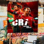 C-Cristiano R-Ronaldo CR7 Cartoon Flag Art Science Fiction Room Home Decor Wall Hanging Home Decor Banner
