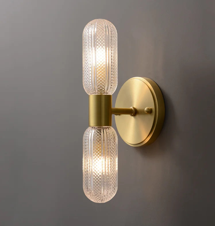 LED Light Modern Wall Light Bedroom Bedside Living Room Wall Lamp Glass Rod Nordic Aisle Corridor Interior Lighting Fixture