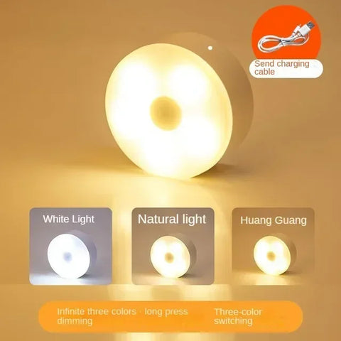 Xiaomi LED Touch Night Light 500mAh Battery USB Rechargeable Wireless Led Lamp Magnetic For Bedroom Bedside Table Lighting