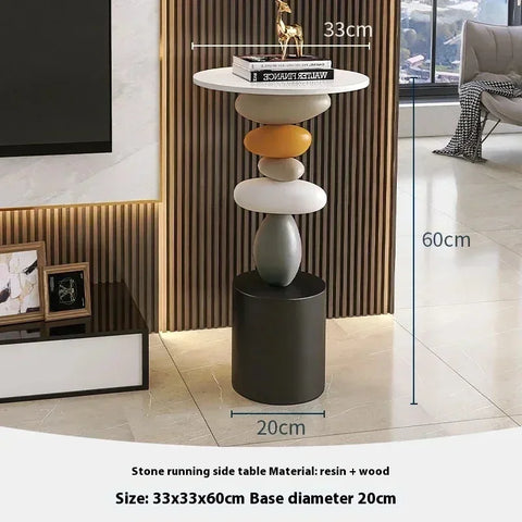 Home Decor Creative Art Statue Side Table Floor Decor Simple Style Living Room Large Floor Ornament Small Coffee Table Tea Table