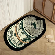 VIKAMA Flannel Carpet Cartoon Dollar Entry Door Mat Entryway Rug Entry Rug Non-slip Mat  Washable Dirty Resistant Home Decor