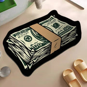 VIKAMA Flannel Carpet Cartoon Dollar Entry Door Mat Entryway Rug Entry Rug Non-slip Mat  Washable Dirty Resistant Home Decor