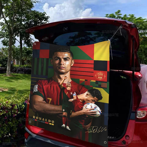 C-Cristiano R-Ronaldo CR7 Cartoon Flag Art Science Fiction Room Home Decor Wall Hanging Home Decor Banner