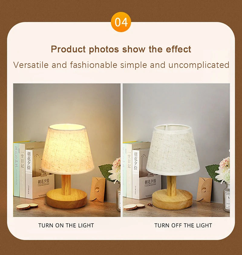 LED Table Lamp Interior Lighting Fixture For Living Bedroom Bedside Night Desktop Decoration Retro Japanese Style Desk Lights