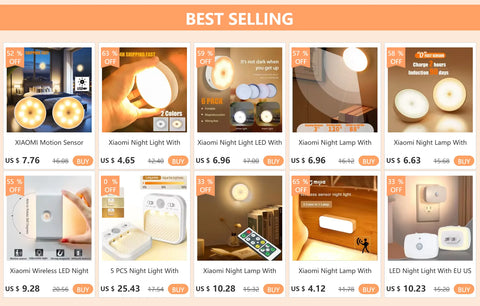 Xiaomi LED Touch Night Light 500mAh Battery USB Rechargeable Wireless Led Lamp Magnetic For Bedroom Bedside Table Lighting