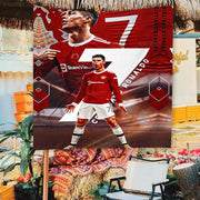 C-Cristiano R-Ronaldo CR7 Cartoon Flag Art Science Fiction Room Home Decor Wall Hanging Home Decor Banner