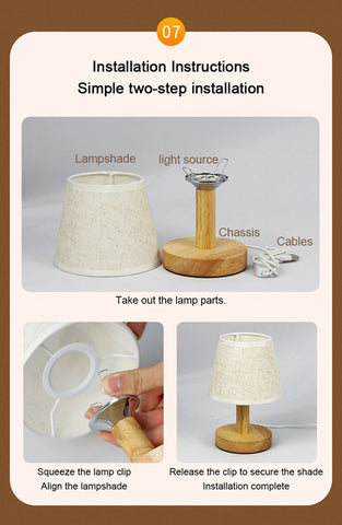 LED Table Lamp Interior Lighting Fixture For Living Bedroom Bedside Night Desktop Decoration Retro Japanese Style Desk Lights