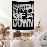 System of a Down Band Cartoon Tapestry Art Science Fiction Room Home Decor Wall Hanging Home Decor