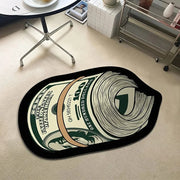 VIKAMA Flannel Carpet Cartoon Dollar Entry Door Mat Entryway Rug Entry Rug Non-slip Mat  Washable Dirty Resistant Home Decor