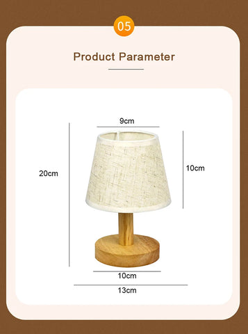 LED Table Lamp Interior Lighting Fixture For Living Bedroom Bedside Night Desktop Decoration Retro Japanese Style Desk Lights