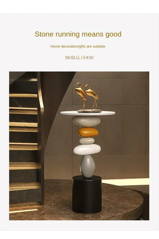 Home Decor Creative Art Statue Side Table Floor Decor Simple Style Living Room Large Floor Ornament Small Coffee Table Tea Table