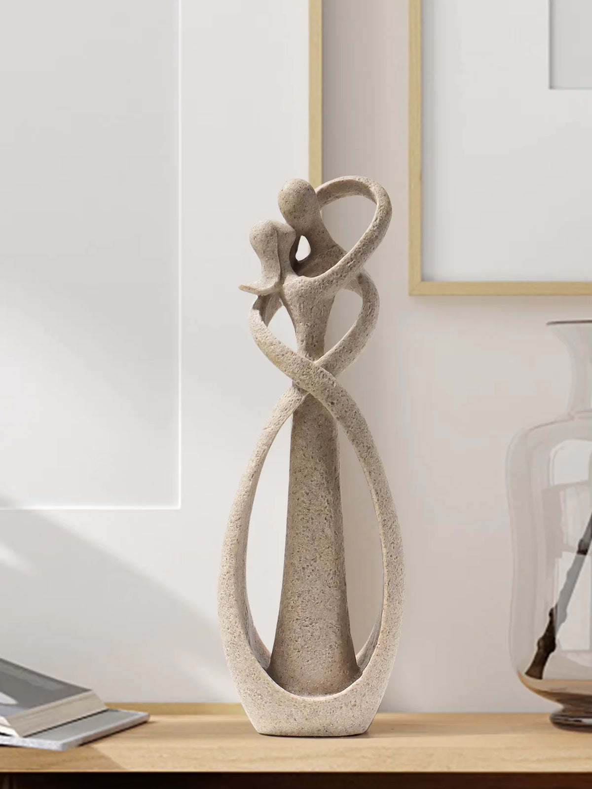 Nordic Style Creative Home Decor: Embracing Couple Sculpture for Office, Bookshelf, Living Room, Bedroom, Tabletop Decoration