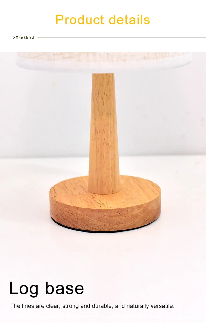 LED Table Lamp Interior Lighting Fixture For Living Bedroom Bedside Night Desktop Decoration Retro Japanese Style Desk Lights